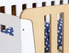 Ліжечко-трансформер IndigoWood Nova Kit 124,5x63,5cm white / natural wood